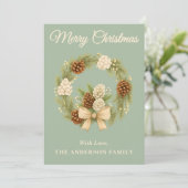 セージグリーンボーホパイングリーンリース シーズンカード (スタンド正面)