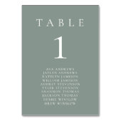 セージグリーンボーホミニマリスト座席番号 テーブルナンバー (裏面)
