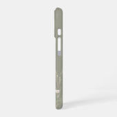 セージグリーンボーホー水彩ワイルドフラワーズ iPhone 16ケース (左側面)