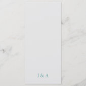 セージグリーンボー招待状はがき メニュー (裏面)