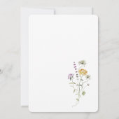 セージグリーンボー素朴ホベビーイン開花ベビーシャワー 招待状 (裏面)