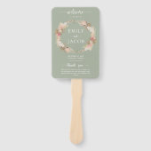 セージグリーンボー結婚ホフローラ ハンドファン (正面)