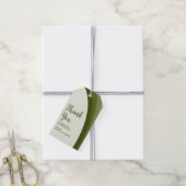 セージグリーンボー結婚ホレインボーの感謝 ギフトタグ (より糸付き)