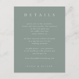 セージグリーンボー結婚ホ詳細ズモダン エンクロージャーカード