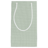 セージグリーンポルカドット スモールペーパーバッグ (正面)