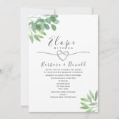 セージグリーンマイクロウェディング 招待状 (正面)