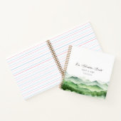 セージグリーンマウンテンウォーター結婚カラーズゲストブック ノートブック (内部)