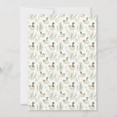 セージグリーンマラードダックベビーシャワー招待状 招待状 (裏面)