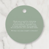 セージグリーンミニマリストブーケ結婚の感謝 フェイバータグ (裏面)