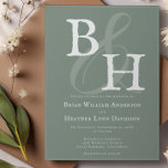 セージグリーンミニマリストモノグラム結婚ズ 招待状<br><div class="desc">招待状のゲストは結婚Sage Green Minimalist Monogram結婚式招待状で来る。招待状デザインはエレガントモノグラム用のスクリプトフォントを備えている。新郎と新婦の名前と日付と場所を結婚パーソナライズ。この結婚デザインで追加の文房具も利用可能。</div>
