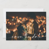 セージグリーンミニマリスト結婚式の日付カードを保存 セーブザデート (裏面)