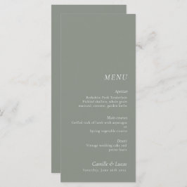 セージグリーンミニマリスト&エレガントな結婚式 メニュー