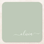 セージグリーンミニマルモダンリストモノグラエレガントム スクエアペーパーコースター<br><div class="desc">Sage Green Minimalist Monogramコレクションモダンの紹介エレガント：穏やかな洗練と時代を超越したエレガンスで、あなたの美意識を高める。私たちのコレクションは、あなたの個人スタイルに合わせた洗練されたモノグラムによって補完された穏やかな緑の色合いのミニマルなデザインを紹介する。洗練された文房具から多彩なアクセサリーまで、コレクション内の各作品は、どんな場面でも表現できるように細心の注意を払って作られている。あなたは名刺、レターヘッド、あるいは味わい深いホームデザインを求める場合でも、私たちのミニマルなデザインはプロ意識と洗練を醸し出すクリーンで美コンテンポラリーしい外観を提供している。Sage Green Minimalist モダン Monogram Collectionは、その落ち着いたカラーパレットとミニマルな魅力を備えエレガント、シンプルさの美しいを味わう人に最適なコレクションである。エレガンスで自分のパーソナライズされたマークを作り、洗練の本質を受け入れモダンなさい。ビジネス用でも個人用でも、トレンドを超えスタイリッシュて、その控えめな魅力に魅了されるソリューションを提供。</div>