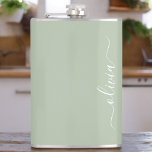 セージグリーンミニマルモダンリストモノグラエレガントム フラスク<br><div class="desc">Sage Green Minimalist Monogramコレクションモダンの紹介エレガント：穏やかな洗練と時代を超越したエレガンスで、あなたの美意識を高める。私たちのコレクションは、あなたの個人スタイルに合わせた洗練されたモノグラムによって補完された穏やかな緑の色合いのミニマルなデザインを紹介する。洗練された文房具から多彩なアクセサリーまで、コレクション内の各作品は、どんな場面でも表現できるように細心の注意を払って作られている。あなたは名刺、レターヘッド、あるいは味わい深いホームデザインを求める場合でも、私たちのミニマルなデザインはプロ意識と洗練を醸し出すクリーンで美コンテンポラリーしい外観を提供している。Sage Green Minimalist モダン Monogram Collectionは、その落ち着いたカラーパレットとミニマルな魅力を備えエレガント、シンプルさの美しいを味わう人に最適なコレクションである。エレガンスで自分のパーソナライズされたマークを作り、洗練の本質を受け入れモダンなさい。ビジネス用でも個人用でも、トレンドを超えスタイリッシュて、その控えめな魅力に魅了されるソリューションを提供。</div>