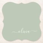 セージグリーンミニマルモダンリストモノグラエレガントム ペーパーコースター<br><div class="desc">Sage Green Minimalist Monogramコレクションモダンの紹介エレガント：穏やかな洗練と時代を超越したエレガンスで、あなたの美意識を高める。私たちのコレクションは、あなたの個人スタイルに合わせた洗練されたモノグラムによって補完された穏やかな緑の色合いのミニマルなデザインを紹介する。洗練された文房具から多彩なアクセサリーまで、コレクション内の各作品は、どんな場面でも表現できるように細心の注意を払って作られている。あなたは名刺、レターヘッド、あるいは味わい深いホームデザインを求める場合でも、私たちのミニマルなデザインはプロ意識と洗練を醸し出すクリーンで美コンテンポラリーしい外観を提供している。Sage Green Minimalist モダン Monogram Collectionは、その落ち着いたカラーパレットとミニマルな魅力を備えエレガント、シンプルさの美しいを味わう人に最適なコレクションである。エレガンスで自分のパーソナライズされたマークを作り、洗練の本質を受け入れモダンなさい。ビジネス用でも個人用でも、トレンドを超えスタイリッシュて、その控えめな魅力に魅了されるソリューションを提供。</div>