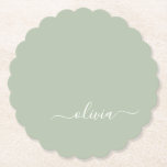 セージグリーンミニマルモダンリストモノグラエレガントム ペーパーコースター<br><div class="desc">Sage Green Minimalist Monogramコレクションモダンの紹介エレガント：穏やかな洗練と時代を超越したエレガンスで、あなたの美意識を高める。私たちのコレクションは、あなたの個人スタイルに合わせた洗練されたモノグラムによって補完された穏やかな緑の色合いのミニマルなデザインを紹介する。洗練された文房具から多彩なアクセサリーまで、コレクション内の各作品は、どんな場面でも表現できるように細心の注意を払って作られている。あなたは名刺、レターヘッド、あるいは味わい深いホームデザインを求める場合でも、私たちのミニマルなデザインはプロ意識と洗練を醸し出すクリーンで美コンテンポラリーしい外観を提供している。Sage Green Minimalist モダン Monogram Collectionは、その落ち着いたカラーパレットとミニマルな魅力を備えエレガント、シンプルさの美しいを味わう人に最適なコレクションである。エレガンスで自分のパーソナライズされたマークを作り、洗練の本質を受け入れモダンなさい。ビジネス用でも個人用でも、トレンドを超えスタイリッシュて、その控えめな魅力に魅了されるソリューションを提供。</div>