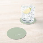 セージグリーンミニマルモダンリストモノグラエレガントム ラウンドペーパーコースター<br><div class="desc">Sage Green Minimalist Monogramコレクションモダンの紹介エレガント：穏やかな洗練と時代を超越したエレガンスで、あなたの美意識を高める。私たちのコレクションは、あなたの個人スタイルに合わせた洗練されたモノグラムによって補完された穏やかな緑の色合いのミニマルなデザインを紹介する。洗練された文房具から多彩なアクセサリーまで、コレクション内の各作品は、どんな場面でも表現できるように細心の注意を払って作られている。あなたは名刺、レターヘッド、あるいは味わい深いホームデザインを求める場合でも、私たちのミニマルなデザインはプロ意識と洗練を醸し出すクリーンで美コンテンポラリーしい外観を提供している。Sage Green Minimalist モダン Monogram Collectionは、その落ち着いたカラーパレットとミニマルな魅力を備えエレガント、シンプルさの美しいを味わう人に最適なコレクションである。エレガンスで自分のパーソナライズされたマークを作り、洗練の本質を受け入れモダンなさい。ビジネス用でも個人用でも、トレンドを超えスタイリッシュて、その控えめな魅力に魅了されるソリューションを提供。</div>