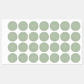 セージグリーンミニマルモダンリストモノグラエレガントム ラベル (シート)