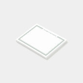 セージグリーンミニマルモノグラム ポストイット (アングル)