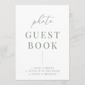 セージグリーンモダンエレガントなウェディングフォトブックサイン (正面)