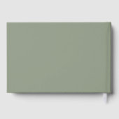 セージグリーンモダンハッピーリタイアパーソナライズされたメント ゲストブック (裏面)