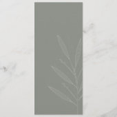 セージグリーンモダンバックグラウンド卒業 メニュー (裏面)