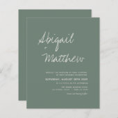 セージグリーンモダンミニマル結婚ラスト (正面/裏面)