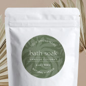 セージグリーンモダン体&バスプロダクト防水 ラベル