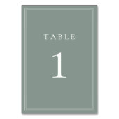 セージグリーンモダンIミニマ結婚リスト テーブルナンバー (裏面)