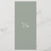 セージグリーンモト結婚グラムサンキュー座席表 メニュー (裏面)