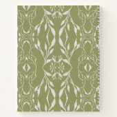 セージグリーンモノグラパーソナライズされたム ノートブック (裏面)