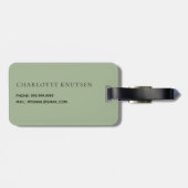 セージグリーンモノグラムイニシャル ラゲッジタグ (裏面横)