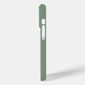 セージグリーンモノグラムホワイトシンプルカスタムカラー Case-Mate iPhoneケース (裏面 / 左)