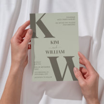 セージグリーンモノグラム結婚ズ