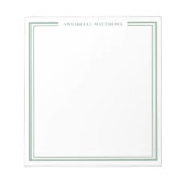 セージグリーンモノグラム ノートパッド (正面)