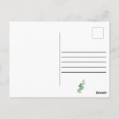 セージグリーンユーカリプタスリーフブライダルシャワーシック ポストカード (裏面)