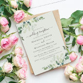 セージグリーンユーカリプトゥスウェディングレセプション招待状 招待状