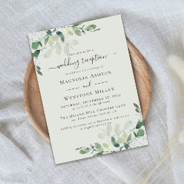 セージグリーンユーカリプトゥスウェディングレセプション招待状 招待状