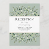 セージグリーンユーカリプトゥスウェディングレセプション エンクロージャーカード (正面)