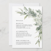 セージグリーンユーカリプトゥスオールインワン詳細結婚 招待状 (裏面)