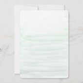 セージグリーンユーカリプトゥスガーランド金ゴールドオーバル結婚ズイン 招待状 (裏面)