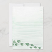 セージグリーンユーカリプトゥスガーランド金ゴールドオーバル結婚ズ セーブザデート (裏面)