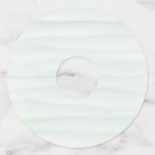 セージグリーンユーカリプトゥスガーランド金ゴールドオーバル結婚ズ ワイングラスタグ (裏面)