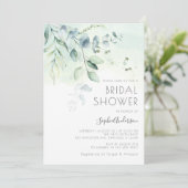 セージグリーンユーカリプトゥスグリーンリーブライダルシャワー 招待状 (スタンド正面)