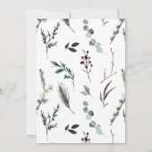 セージグリーンユーカリプトゥスグリーンリーベリーブライダルシャワー 招待状 (裏面)