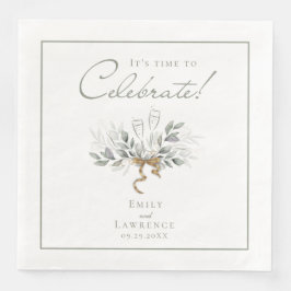 セージグリーンユーカリプトゥスシャンパンディナーナプキンス