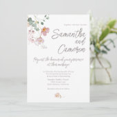 セージグリーンユーカリプトゥスピンク花模様結婚ズ (スタンド正面)