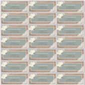 セージグリーンユーカリプトゥスホワイトフローラレースアドレスセント シール (正面)