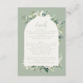 セージグリーンユーカリ結婚フローラ詳細 エンクロージャーカード (正面)