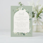 セージグリーンユーカリ結婚フローラ詳細 エンクロージャーカード (スタンド正面)